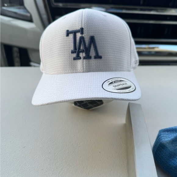 Travis Mathew (2) Hats, Snapback (Adjustable) White (New) and Blue (Used Once) - Picture 5 of 16